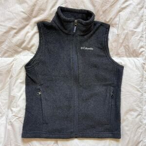 Columbia sportswear Gray fleece zip up vest youth sz S (8) gorpcore outdoors